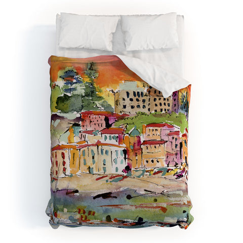 Ginette Fine Art Italy Summer In Sorrento Duvet Cover