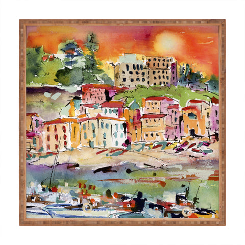 Ginette Fine Art Italy Summer In Sorrento Square Tray
