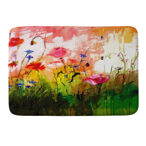 Ginette Fine Art Jardin Rose Memory Foam Bath Mat