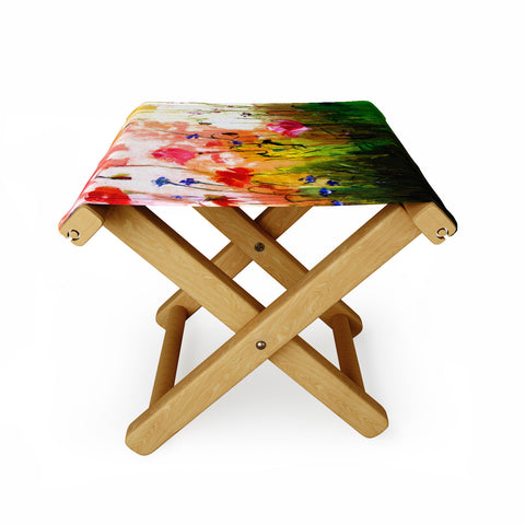 Ginette Fine Art Jardin Rose Folding Stool