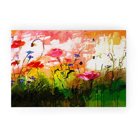 Ginette Fine Art Jardin Rose Welcome Mat