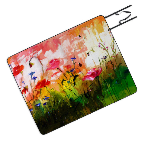 Ginette Fine Art Jardin Rose Picnic Blanket