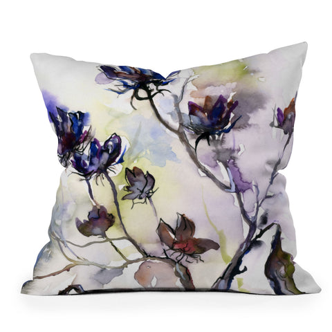 Ginette Fine Art Late Summer Seed Pods Outdoor Throw Pillow