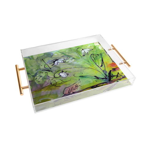 Ginette Fine Art Lily Of The Valley Acrylic Tray