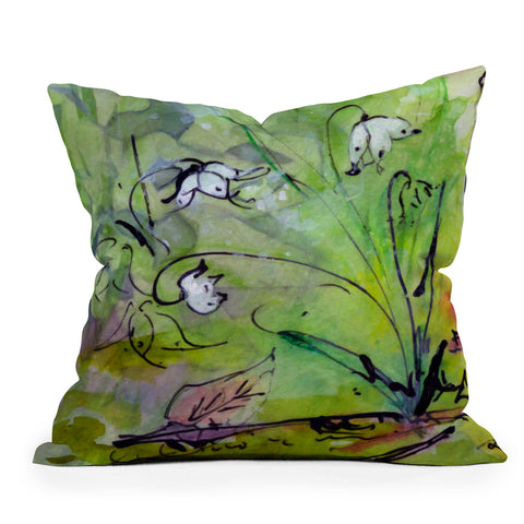 Ginette Fine Art Lily Of The Valley Outdoor Throw Pillow