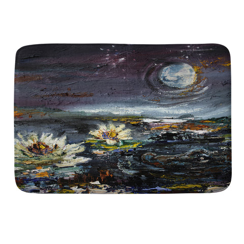 Ginette Fine Art Lily Under The Moon Memory Foam Bath Mat