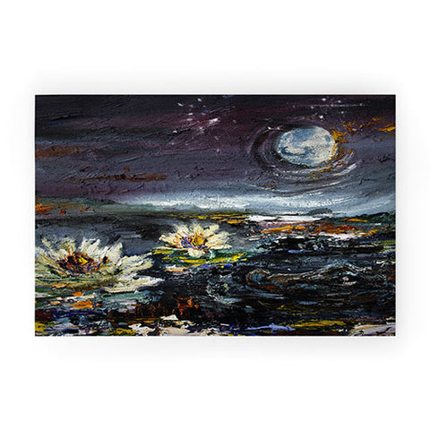 Ginette Fine Art Lily Under The Moon Welcome Mat