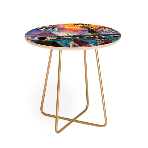Ginette Fine Art New Year In Paris Round Side Table