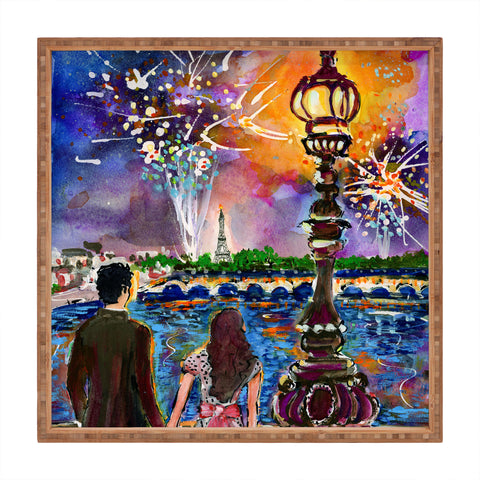 Ginette Fine Art New Year In Paris Square Tray