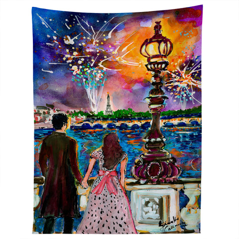 Ginette Fine Art New Year In Paris Tapestry