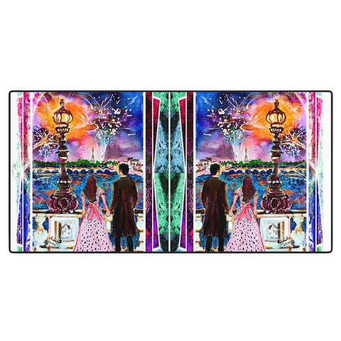 Ginette Fine Art New Year In Paris Desk Mat
