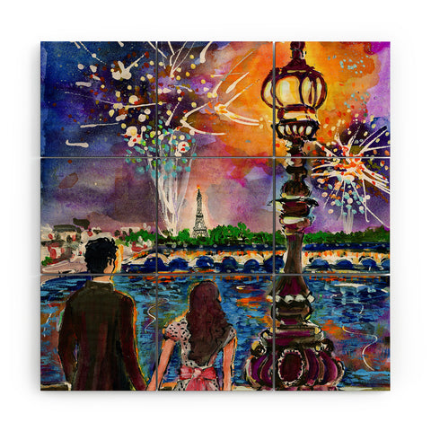 Ginette Fine Art New Year In Paris Wood Wall Mural