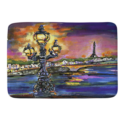 Ginette Fine Art Paris Lights at Night Memory Foam Bath Mat