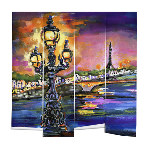 Ginette Fine Art Paris Lights at Night Wall Mural