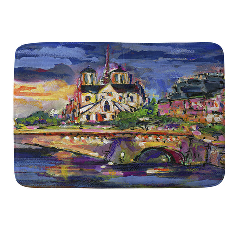 Ginette Fine Art Paris Notre Dame Memory Foam Bath Mat