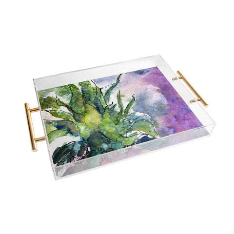 Ginette Fine Art Pineapple Top Acrylic Tray