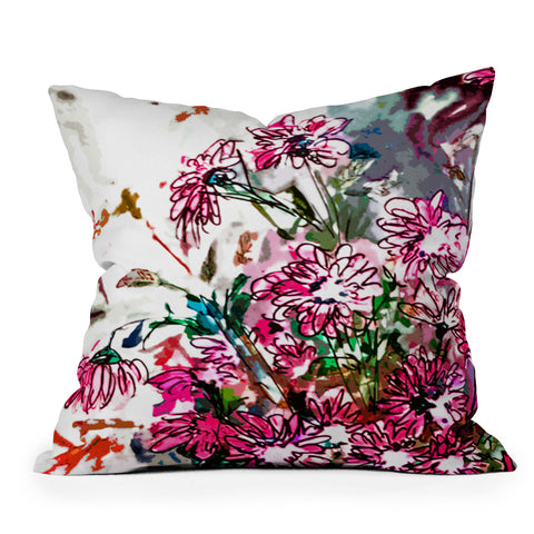 Ginette Fine Art Pink Spray Outdoor Throw Pillow