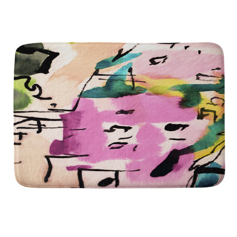 Ginette Fine Art Pink Twink Abstract Memory Foam Bath Mat