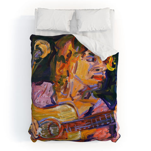 Ginette Fine Art Playing for Jimmy Duvet Cover