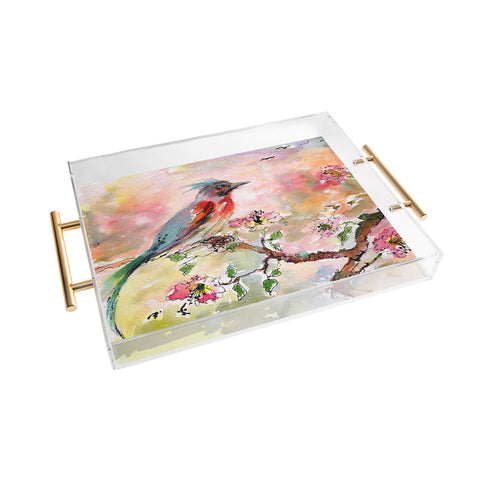 Ginette Fine Art Poetry des Fleurs Acrylic Tray