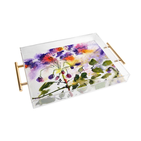 Ginette Fine Art Purple Potato Blossoms Acrylic Tray