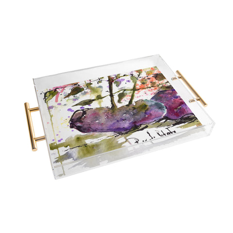 Ginette Fine Art Purple Potatoes Acrylic Tray