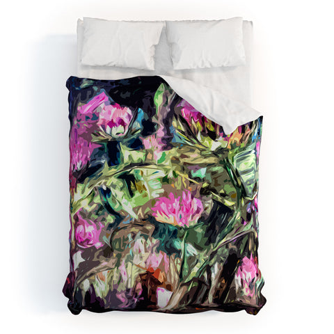 Ginette Fine Art Purple Thistles Duvet Cover