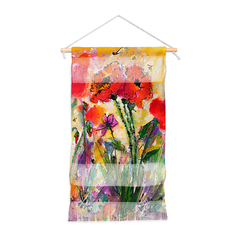 Ginette Fine Art Red Poppies and Bees Wall Hanging Portrait