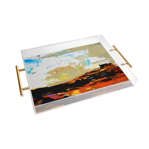 Ginette Fine Art Rock Formation Southwest Landscape 1 Acrylic Tray
