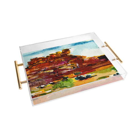 Ginette Fine Art Rock Formation Southwest Landscape 2 Acrylic Tray
