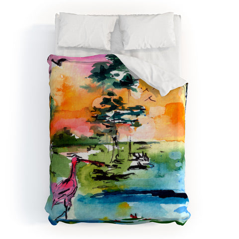 Ginette Fine Art Roseate Spoonbill Duvet Cover