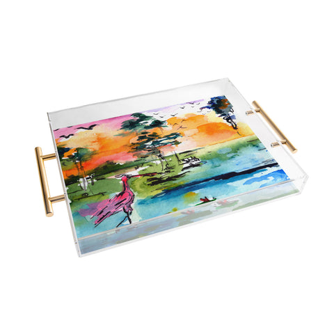 Ginette Fine Art Roseate Spoonbill Acrylic Tray