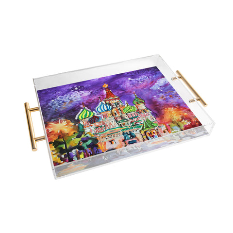 Ginette Fine Art Saint Basils Cathedral Russia Acrylic Tray