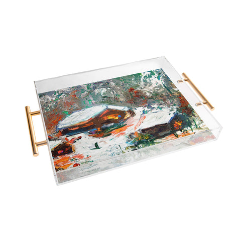Ginette Fine Art Snowed In Acrylic Tray