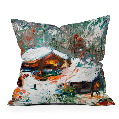 Ginette Fine Art Snowed In Outdoor Throw Pillow