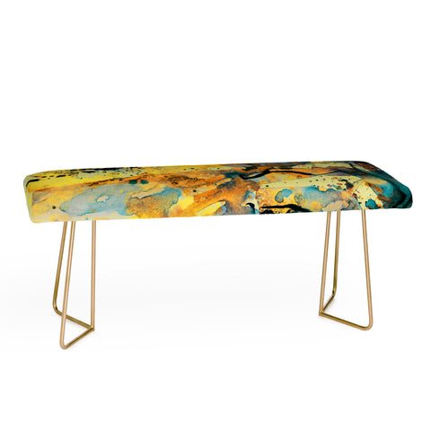 Ginette Fine Art Sorrento Yellow Italy Bench