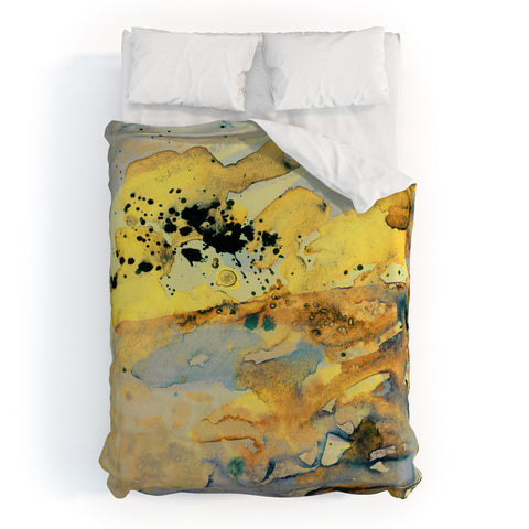 Ginette Fine Art Sorrento Yellow Italy Duvet Cover