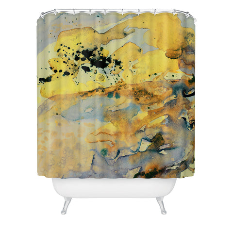 Ginette Fine Art Sorrento Yellow Italy Shower Curtain