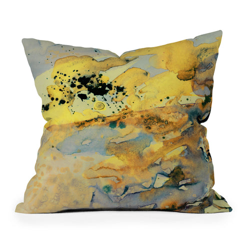 Ginette Fine Art Sorrento Yellow Italy Throw Pillow