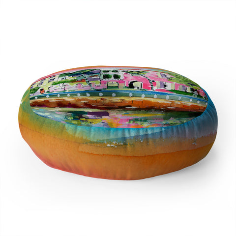 Ginette Fine Art South Carolina Houses Floor Pillow Round