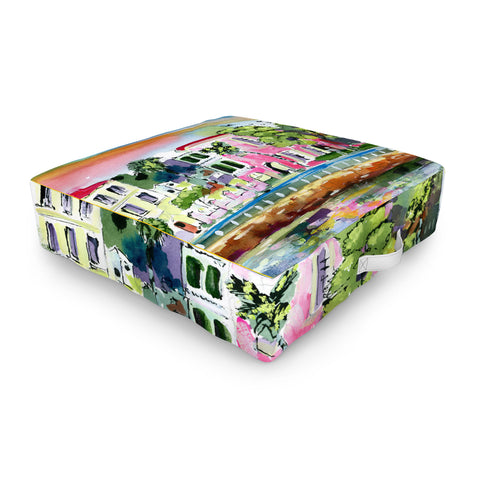Ginette Fine Art South Carolina Houses Outdoor Floor Cushion