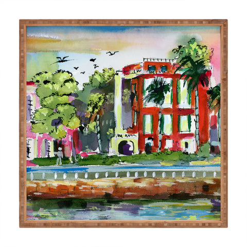 Ginette Fine Art South Carolina Houses Square Tray