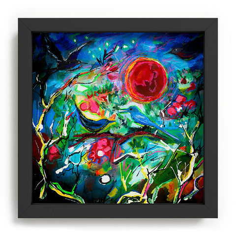 Ginette Fine Art Strawberry Moon Bird Song Recessed Framing Square