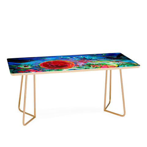 Ginette Fine Art Strawberry Moon Bird Song Coffee Table