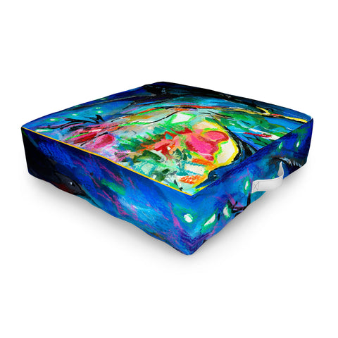 Ginette Fine Art Strawberry Moon Bird Song Outdoor Floor Cushion