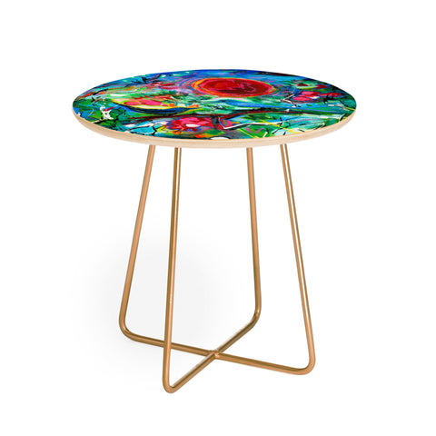 Ginette Fine Art Strawberry Moon Bird Song Round Side Table