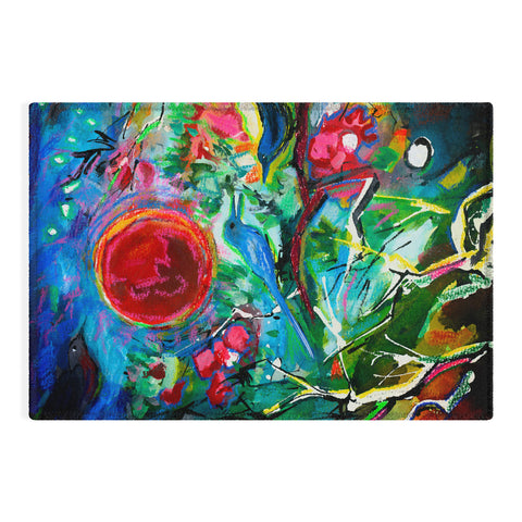 Ginette Fine Art Strawberry Moon Bird Song Outdoor Rug