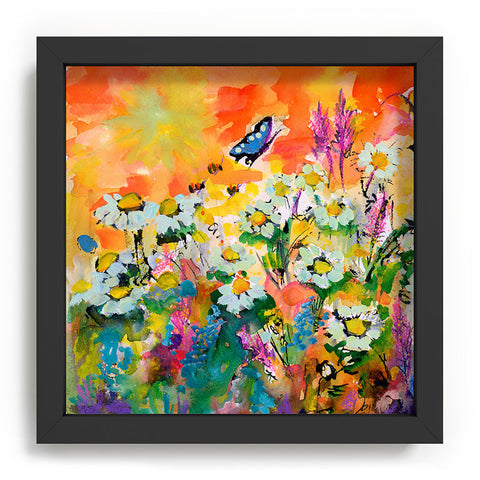 Ginette Fine Art Summer Flower Riot Recessed Framing Square