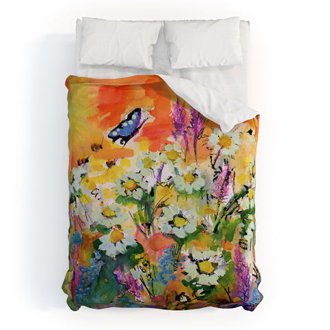 Ginette Fine Art Summer Flower Riot Duvet Cover