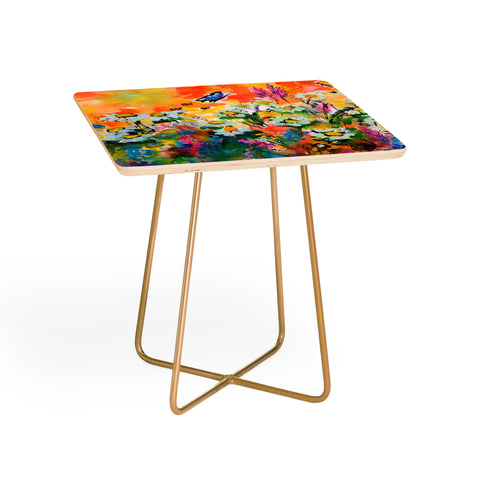 Ginette Fine Art Summer Flower Riot Side Table